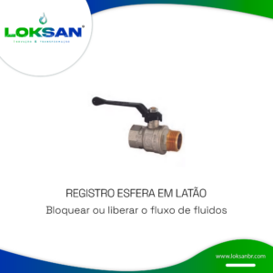Registro Esfera em Latão | Bloquear ou liberar o fluxo