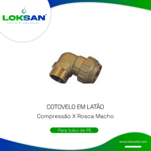 Cotovelo em Latão (Compressão x Rosca Macho) | Para tubo de PE